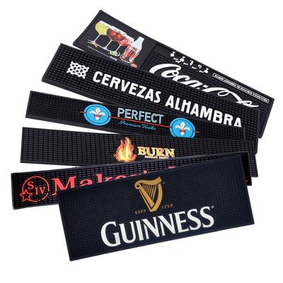 China GUINNESS PVC Puddle Drinking Mat Beer Promotion Bar Mat Soft Rubber Bar Runner Personalized Non Slip Disposable for sale