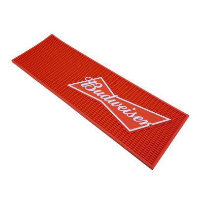 China Non Slip Custom Logo Bar Mat Soft PVC Custom Rubber Beer Bar Mat Viable for sale