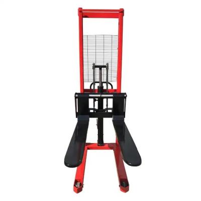 China 1.5t 3306lb Simple Operation High Efficiency Hydraulic Manual Platform Stacker for sale