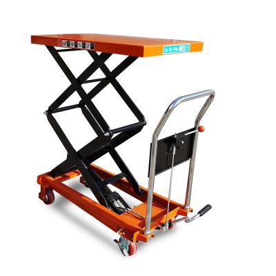 China Lifting height 1300mm portable hydraulic platform manual scissor lift table for sale