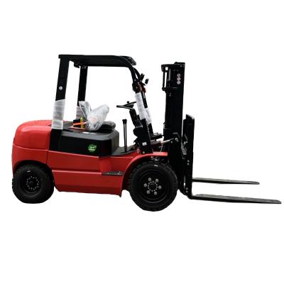 China High-quality 3000kg 4 Wheel Agricultural Diesel Forklift with Side Shift CE Approved Lift 6000mm for sale