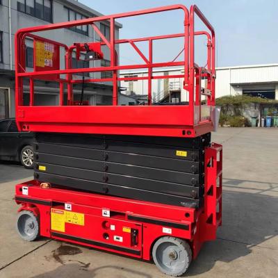 China Movable Hydraulic Aerial Lifting Platform Double Scissor Lift 320kg 12m Capacity Reliable and Safe Self-propelled Lift for sale