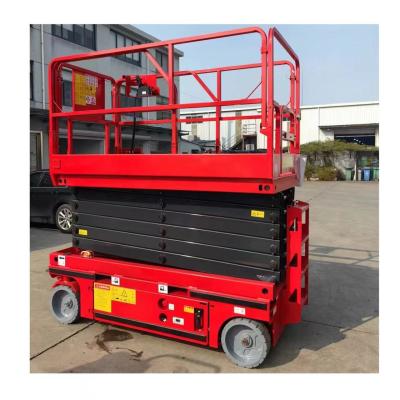 China 6m 8m Electric Movable Scissor Lift Hydraulic Mobile Electric Scissor Lift Aerial Work Platform Manned Lift for sale