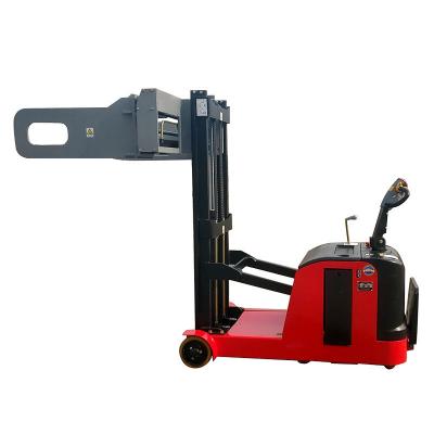 China High-quality electric control 2m 2.5m 3m 1000kg Electric stacker with flat holding clip for handling non-woven roll for sale