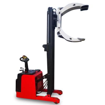 China Full Electric Paper Roller Lift stacker with Rotating Clamp Attachment for sale