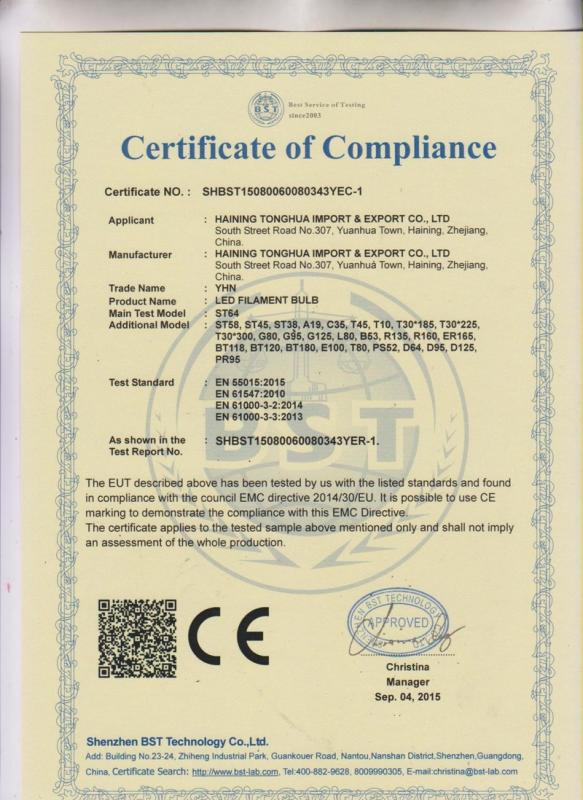 CE - Haining Tonghua Import & Export Co., Ltd.