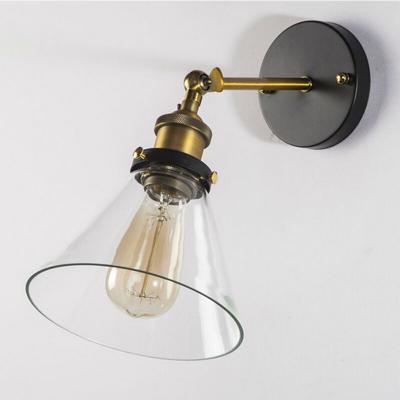 China Vintage Loft Wall Lamps Industrial Glass Shade Indoor Wall Lights for sale