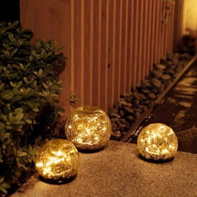 China Solar Plug Light Morden Earth Ball LED Garden Decorative Glass Waterproof LED Light for sale