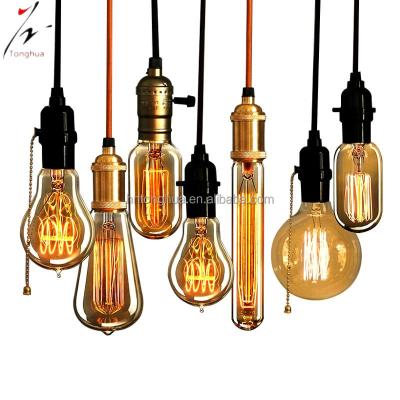 China Hot-selling product vintage Edison bulb A19/ST64/T30/T45/G95 aluminum wholesale antique copper brass iron vintage Edison bulbs for sale