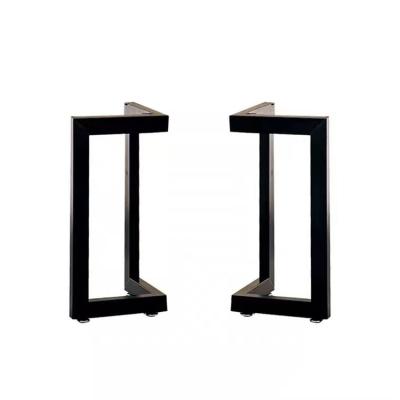 China Modern Furniture Legs Black Table Legs Cast Iron Cafe Dining Table Base Wrought Iron Metal Steel Legs For Table Bench for sale