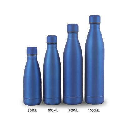 China 350ml 500ml 750ml 1000ml 18/8 stainless steel cola vacuum flasks and PORTABLE thermoses keep hot and cold cola shape water bottle for sale