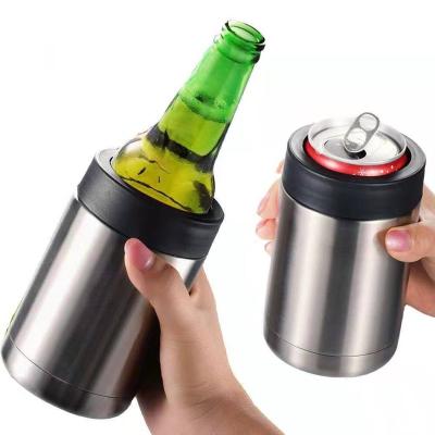 China Viable 12oz Cola Can Tumbler Cooler Double Wall Beer Can Holder Stainless Steel Bottle Beer Cooler Insulator for sale