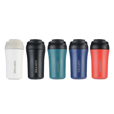 China 2021 NEW PORTABLE Coffee Tumbler 400ml Double Wall Stainless Steel Tumbler Thermos Coffee Mug Vacuum Thermos for sale