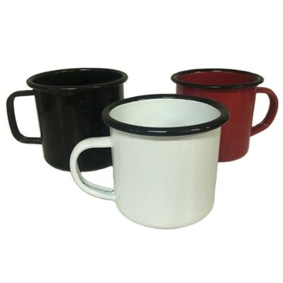 China Viable Wholesale Empty Camping Enamel Mug Custom Logo Enamel Personalized Mugs for sale