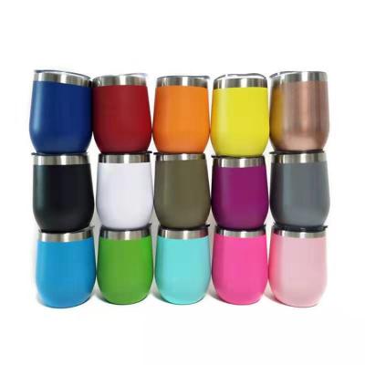 China Multiple Colors Viable In Stock Ready To Ship Wine Tumbler Beer Tumbler Stainless Steel Double Wall Insulated Tumbler Mugs 12oz for sale