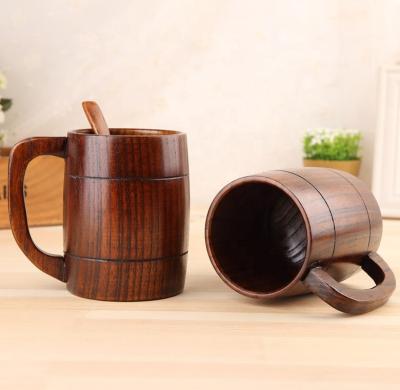 China Sustainable Promotion Custom Small Wooden Bamboo Coffee Cup Mugs for sale