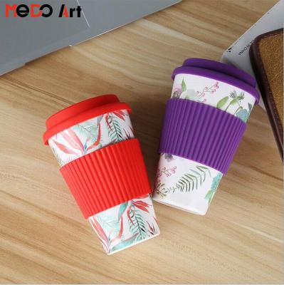 China Viable Customize ECO Reusable 100% Degradable Corn Fiber PLA Plastic Bamboo Coffee Cup for sale