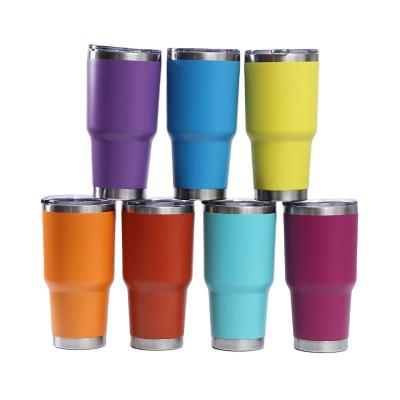 China Sustainable Hot Sale Double Wall Insulated Tumbler Cups Bulk Stainless Steel Mugs Vacuum Tumbler Cups 30oz for sale