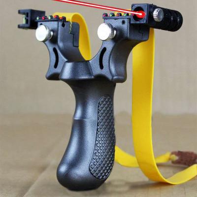 China SIVI Upgraded High Accuracy Sport Shooting Slingshot Red Light Laser Rubber Fishing Hunting Aiming Catapults Rubber Band for sale