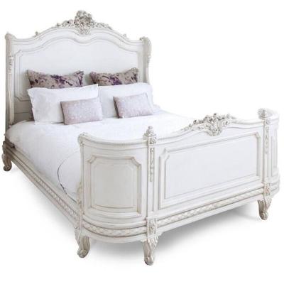 China Traditional French Fashion Craft Solid Wood Antique Royal Bedroom Bed High End Carving Custom Furniture for sale