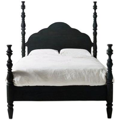 China American High End Bedroom Solid Wood Custom Double Bed (Height) Furniture Adjustable With King Size Beds for sale