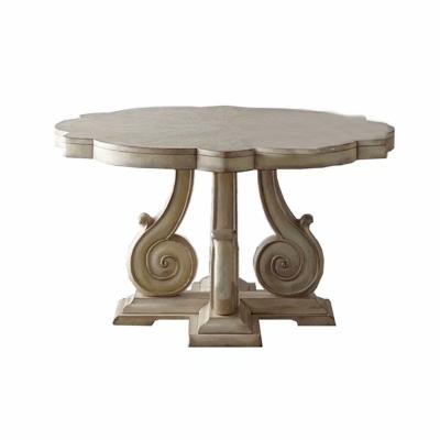 China Custom French Designer Designs Real Style DINING ROOM Furniture Dining Room Wooden Antique Dining Table for sale