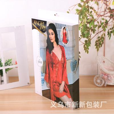 China Recyclable in stock wholesale pajamas white card packaging paper box manufacturer printing logo custom lingerie packaging box fine gift box for sale