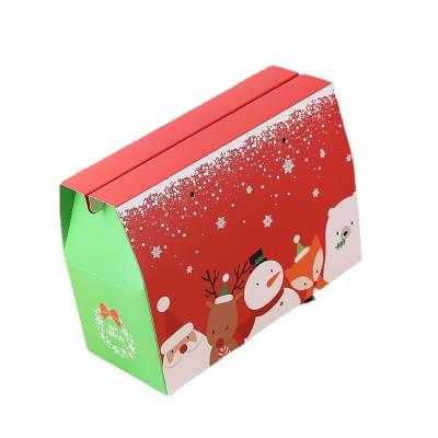 China Creative Recyclable Gift Packaging Color Box Can Be Corrugated Customized Logo Paper Box Christmas Gift Handheld Gift Box for sale