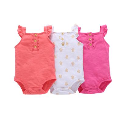 China Wholesale Triangle Sleeveless Infant Rompers Baby Cotton Summer Newborn Kids Clothes for sale