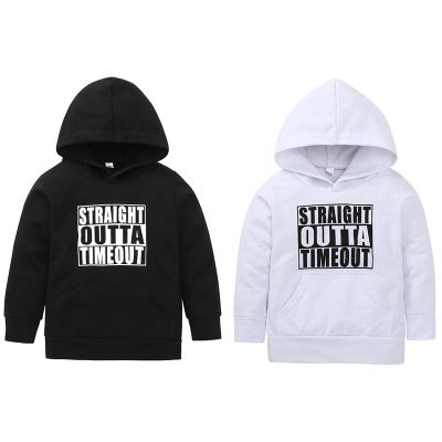 China Hot Selling Anti Shrink Simple Casual Design Letter Printed Kid Boys Hooded Autumn Sweater Full Sleeve for sale