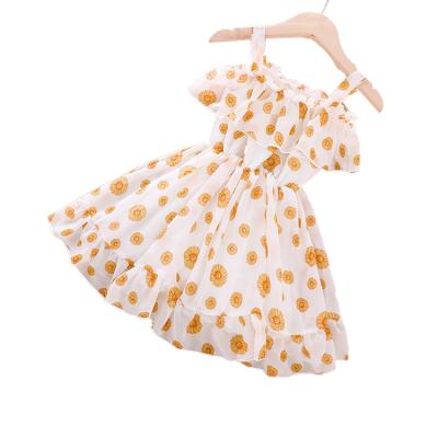 China High Quality Anti-wrinkle Chill Little Daisy Print Style Fashionable Girls Summer Dress for sale