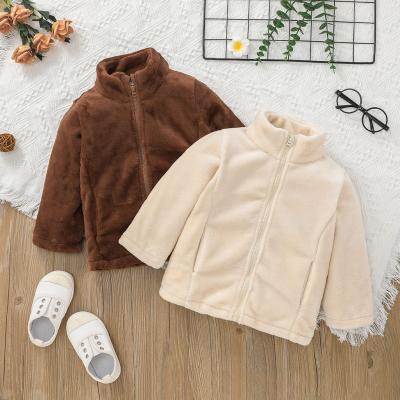 China 2021 Winter Breathable Girl Turtle Neck Children's Solid Color Children's Casual Clothing Autumn Windproof Coat for sale