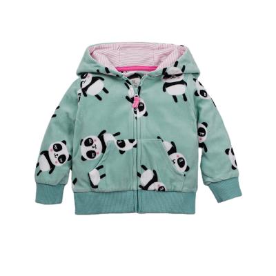 China Cartoon Breathable Pattern ODM Panda Long Sleeve Hooded Jacket Thickness Baby Ordinary Clothes for sale