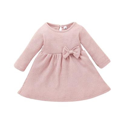 China Washable ladies dress clothes solid color dresses loose girl Autumn Girls Birthday Party Dress clothing for sale