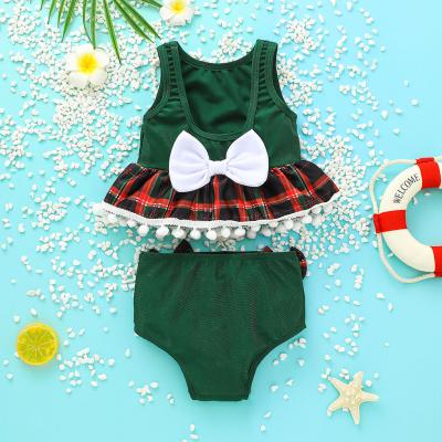 China 100% Polyester Swimwear Girl Dress Set 2 Piece Summer Kids Dress Boutique Swimwear Toddler Set High Quality for sale