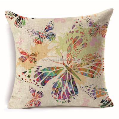 China Multicolor Butterfly Hotel Wooden Sofa Cushion Cover Set for sale