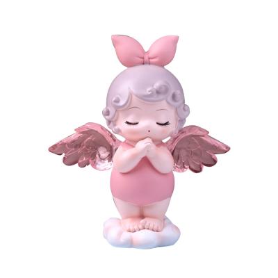 China Souvenir Crafts Gifts Household Beauty Resin Gifts Candy Color Angel Art Model Toys for sale