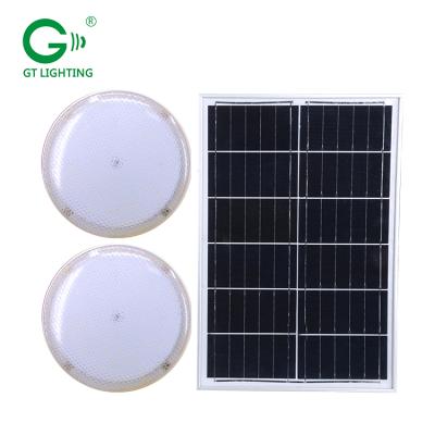 China Wholesale Modern Round Indoor Camping ABS IP44 60w 120w 200w Indoor/Garden Led Solar Ceiling Lamp for sale