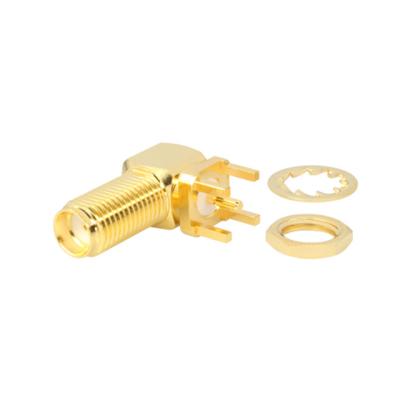 China SMA Jack PCB Mount Right Angle Type 50 Ohm S-IPC-209LT for sale