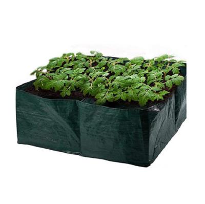 China Customized Viable Garden Nursery Blueberry Tomato UV Resistant Potato Plant Grow Bags 4 Divided Grids Raised Plant Cloth Bed for sale