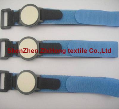 China Adjustable hook loop magic tape webbing watch band for sale