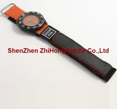 China New style replaceable sewn nylon hook loop webbing watch wrist band ties for sale