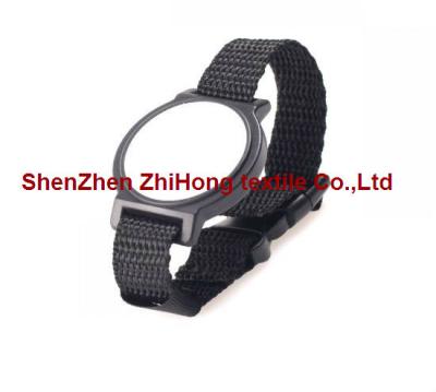 China Black hook and loop nylon magic webbing watch wrist wrap with buckle for sale