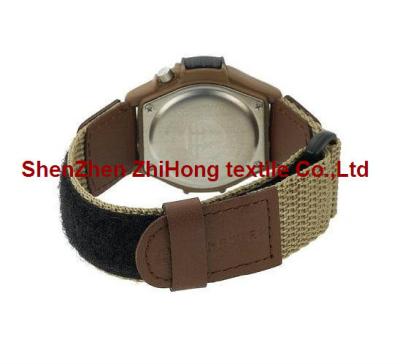 China Guaranteed quality nylon webbing/PU leather nylon hook loop watch wrist band for sale