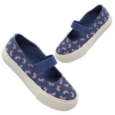 China Casual wear resistance/soft//non-slip wholesale made in china children's shoes comfortable soft bottom girls blue canvas shoes for sale