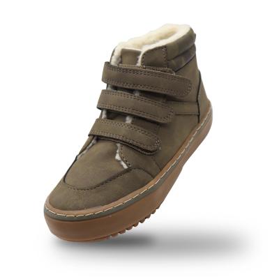 China Casual/soft wear resistance//Boy's thick non-slip leather warm children's shoes boy's anti-slip modern child khaki style shoes for sale