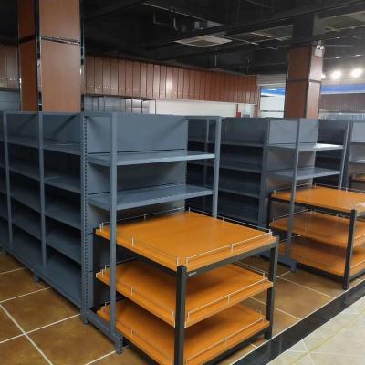 China Mall Retail Store Shelving Supermarket Single/Double Side Grocery Shelves Display Gondola Shelving Rack for sale