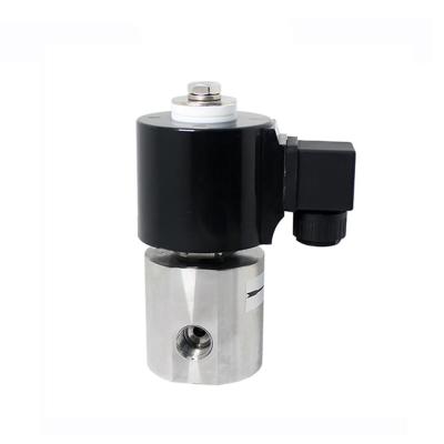 China COVNA 250bar 2 General Way 12V DC Stainless Steel High Pressure Normally Closed Solenoid Valve for sale