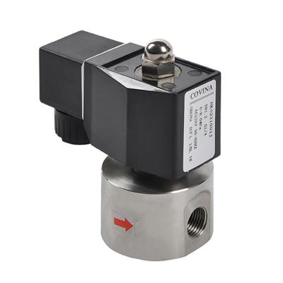 China General COVNA DN8 1/4 Inch 2 Way 12VDC Stainless Steel High Pressure 200bar Normally Closed Solenoid Valve for sale