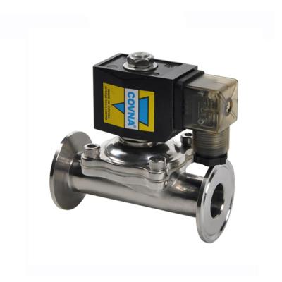 China General Normally Closed Tri Clamp Sanitary 304 Stainless Steel Food Grade Solenoid Valve for sale